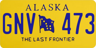 AK license plate GNV473