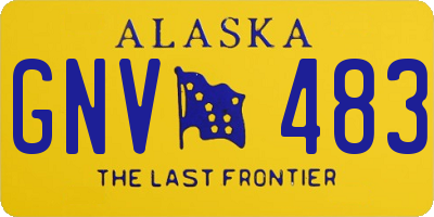 AK license plate GNV483