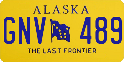 AK license plate GNV489