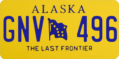 AK license plate GNV496