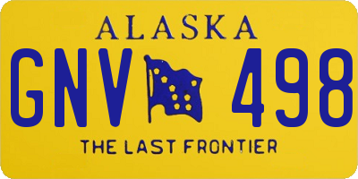AK license plate GNV498