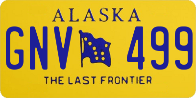 AK license plate GNV499