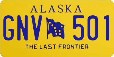 AK license plate GNV501