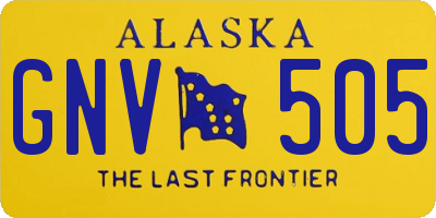 AK license plate GNV505