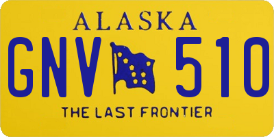 AK license plate GNV510