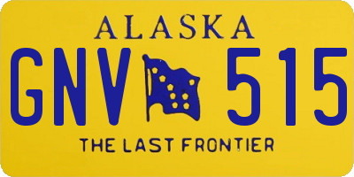 AK license plate GNV515