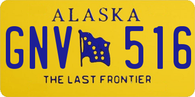 AK license plate GNV516