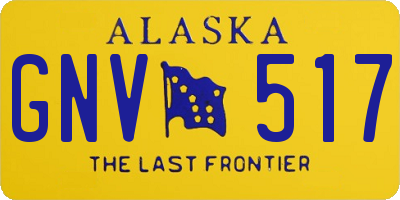 AK license plate GNV517