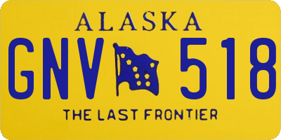 AK license plate GNV518