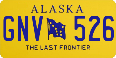 AK license plate GNV526