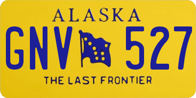 AK license plate GNV527