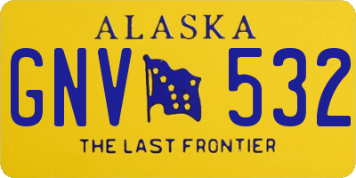 AK license plate GNV532