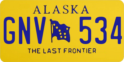 AK license plate GNV534
