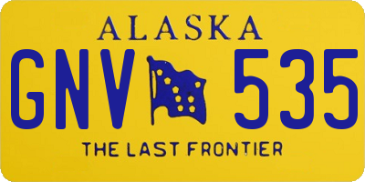 AK license plate GNV535