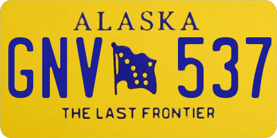 AK license plate GNV537