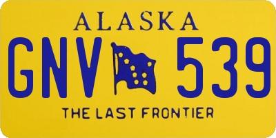 AK license plate GNV539
