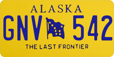 AK license plate GNV542