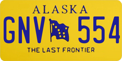 AK license plate GNV554