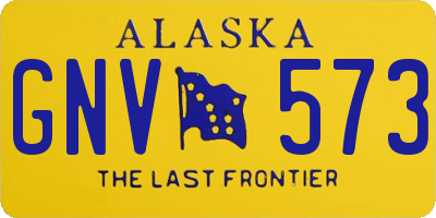AK license plate GNV573