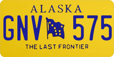 AK license plate GNV575