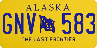 AK license plate GNV583