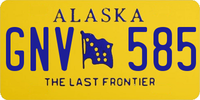 AK license plate GNV585