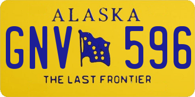 AK license plate GNV596
