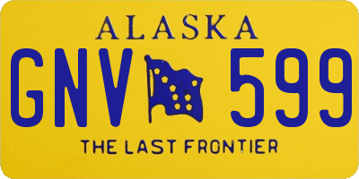 AK license plate GNV599