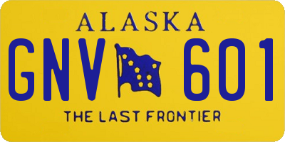 AK license plate GNV601