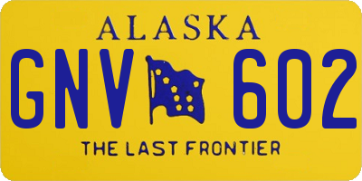 AK license plate GNV602