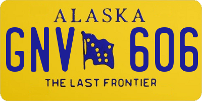 AK license plate GNV606