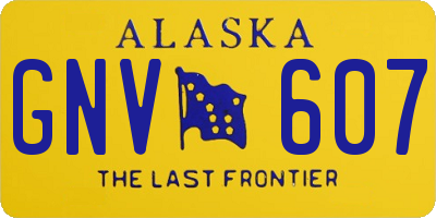 AK license plate GNV607