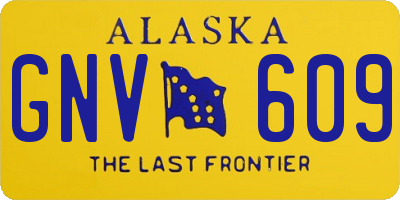 AK license plate GNV609