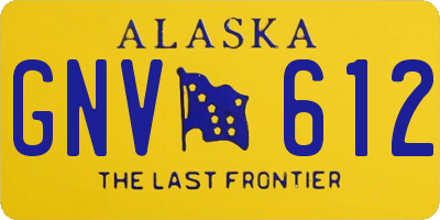 AK license plate GNV612