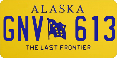 AK license plate GNV613