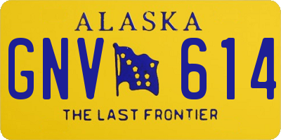 AK license plate GNV614