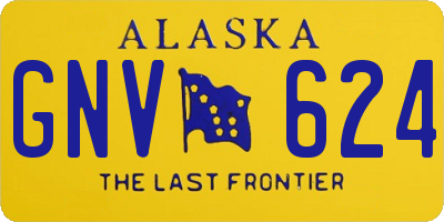 AK license plate GNV624