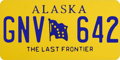 AK license plate GNV642