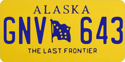 AK license plate GNV643