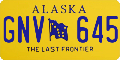 AK license plate GNV645