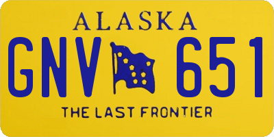 AK license plate GNV651