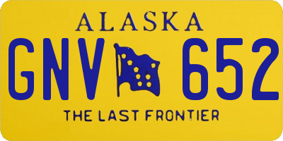 AK license plate GNV652