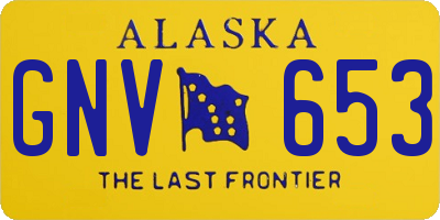 AK license plate GNV653