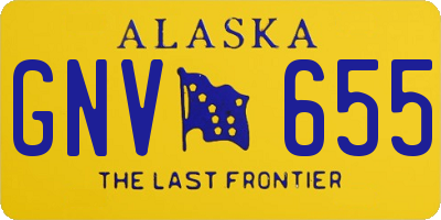 AK license plate GNV655