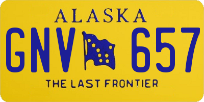 AK license plate GNV657