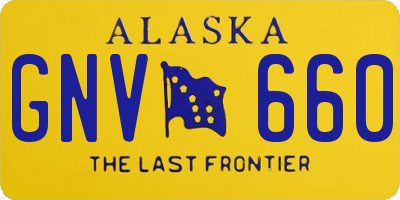 AK license plate GNV660