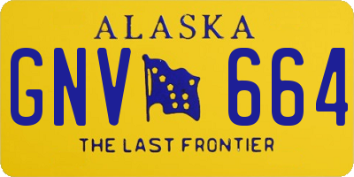 AK license plate GNV664