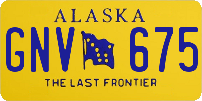 AK license plate GNV675