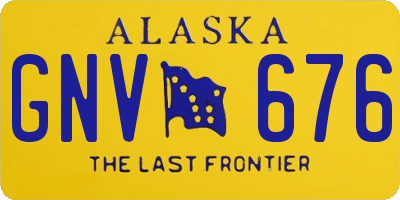 AK license plate GNV676