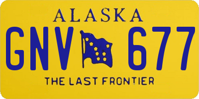 AK license plate GNV677